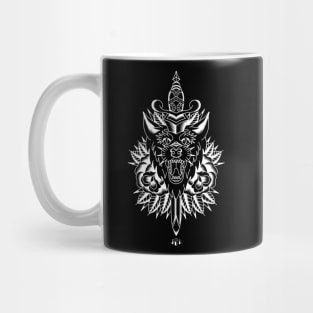 White Wolf & Dagger design Mug